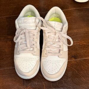 Nike Low-Top Sneakers in Cream and White with Neon Accents